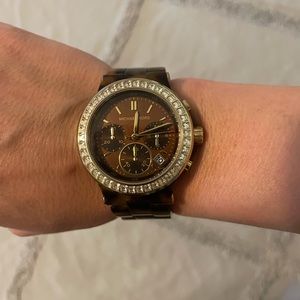 Tortoise shell Michael Kors watch
